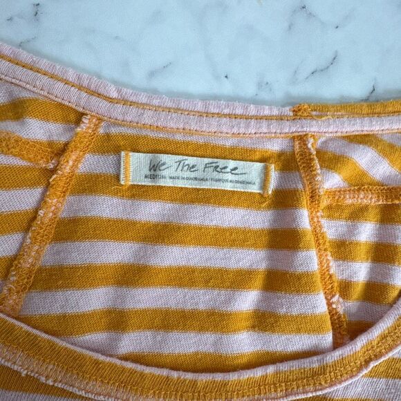 Free People We the Free Striped Angel Tee M - Picture 5 of 6